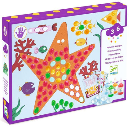 Pintura de dedos Puntos y peces – Kit de pintura infantil – Kulturdenda