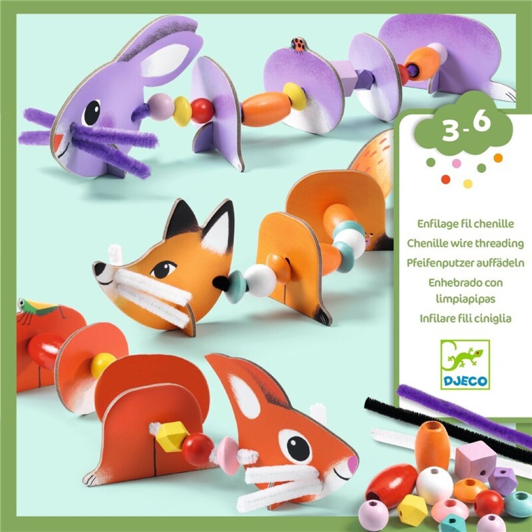 Ensartes Animales Adorables – Juego de Enhebrado y Motricidad Fina