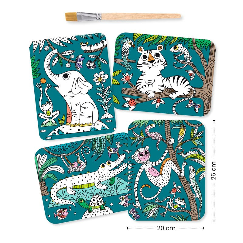 Pintura mágica para revelar En la jungla – Actividad creativa infantil – Kulturdenda
