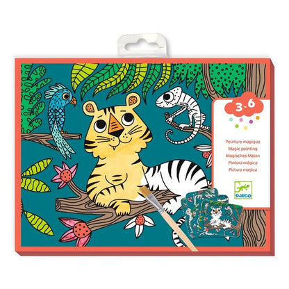 Pintura mágica para revelar En la jungla – Actividad creativa infantil – Kulturdenda