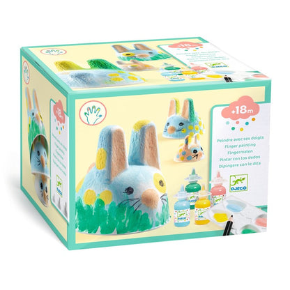 Pintura de dedos Trío de conejitos – Kit de pintura infantil – Kulturdenda