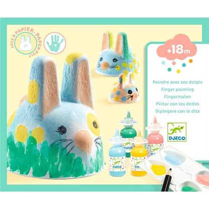 Pintura de dedos Trío de conejitos – Kit de pintura infantil – Kulturdenda