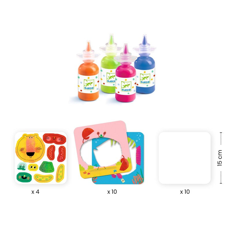 Pintura de dedos Animales locos – Kit de pintura infantil – Kulturdenda