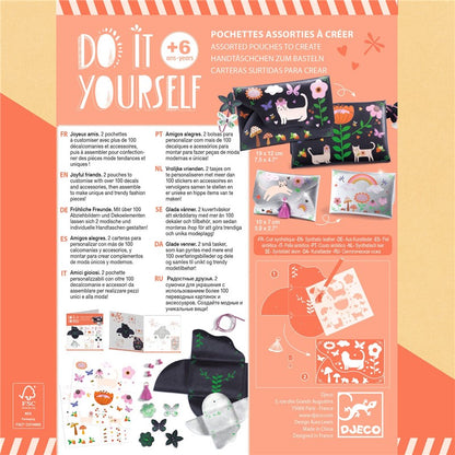 DIY Amigos Alegres – Kit Creativo para Crear Carteritas y Bolsitas Infantiles