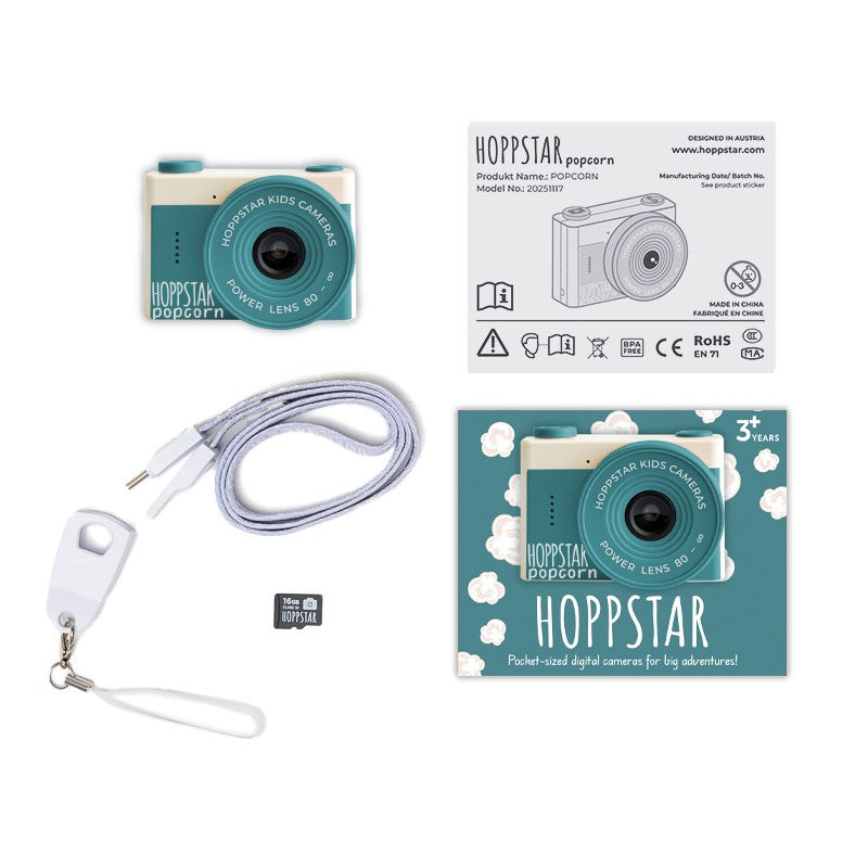 Cámara digital Popcorn Bay Hoppstar – Cámara de fotos infantil – Kulturdenda