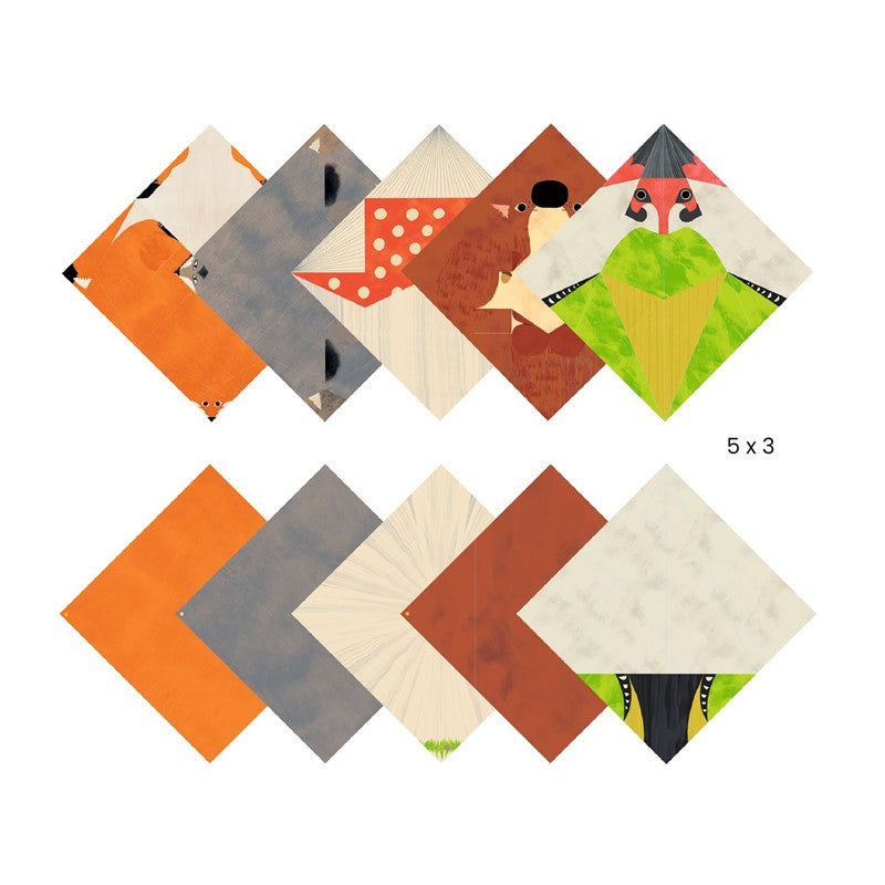 Papiroflexia Un paseo por el bosque – Kit de origami infantil – Kulturdenda
