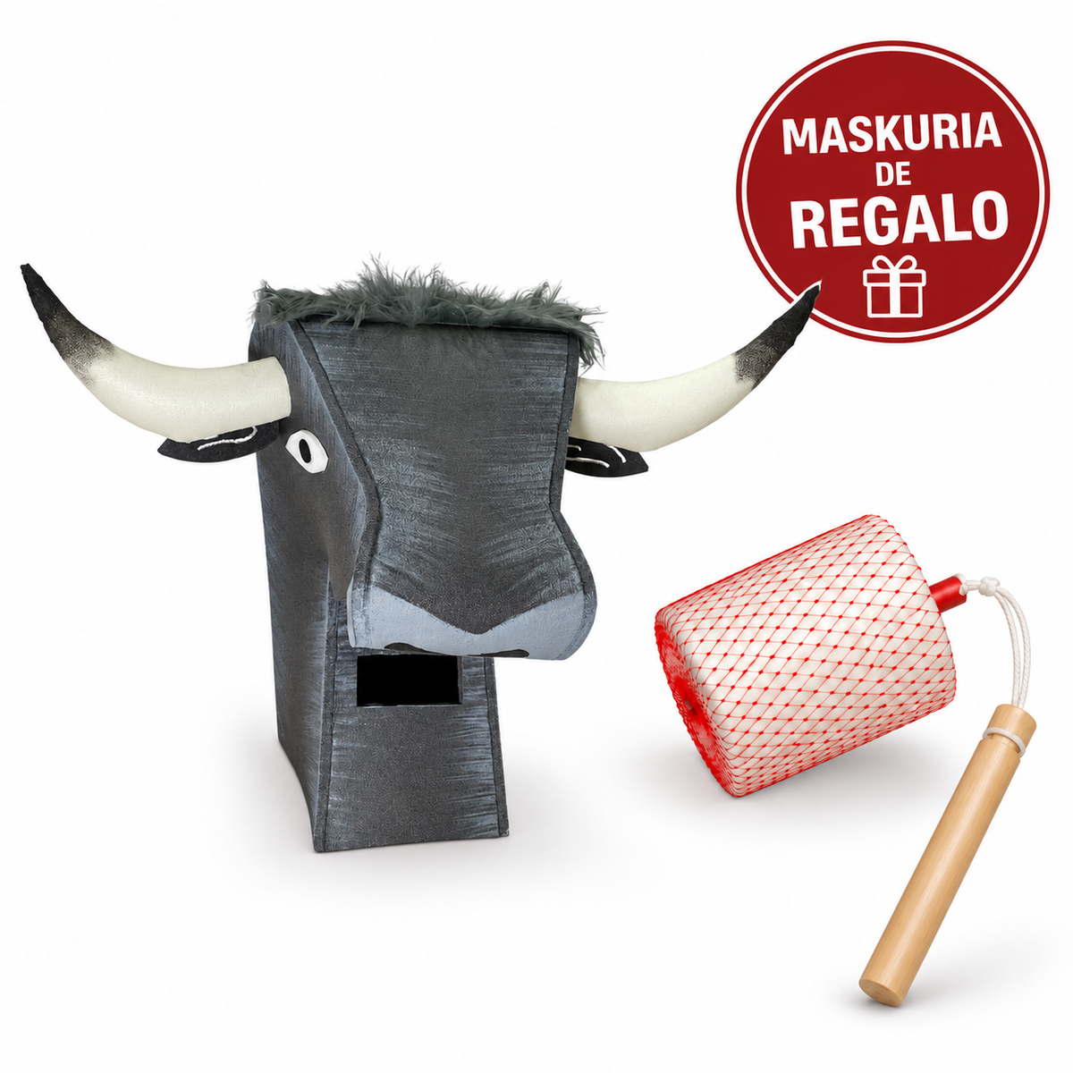 Cabezudo Zezena Buruharina – Tradición Vasca en Pieza Artesanal Única