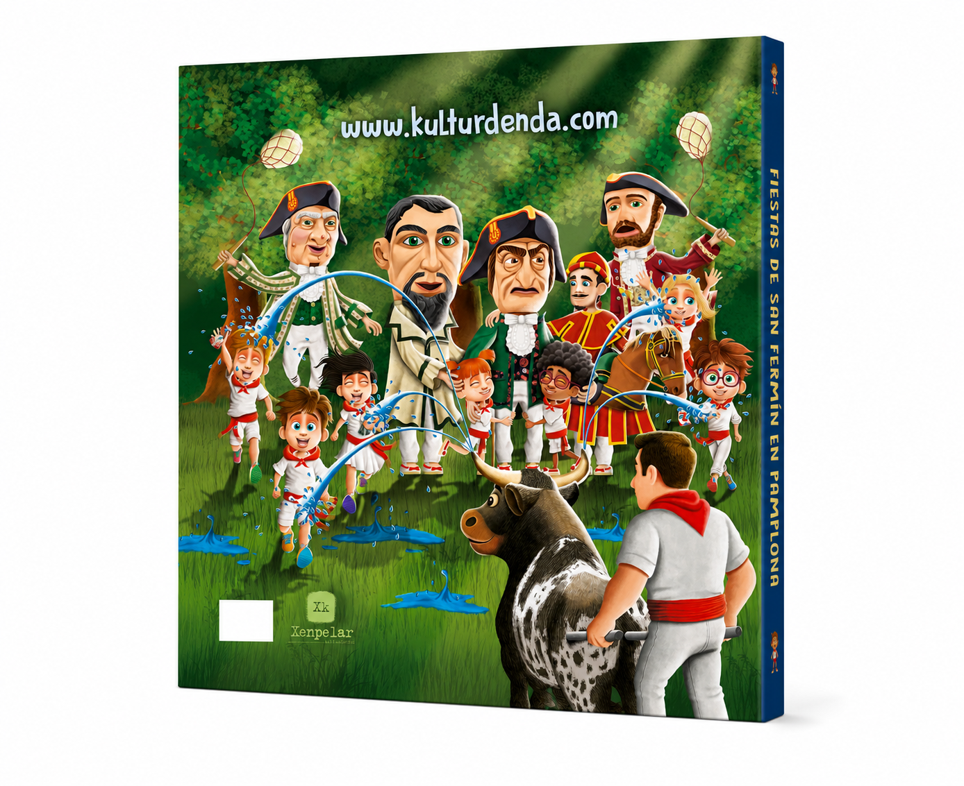 Libro | ilustrado “Fiestas de san fermín en pamplona” – Gigantes y Cabezudos de Pamplona (Castellano)