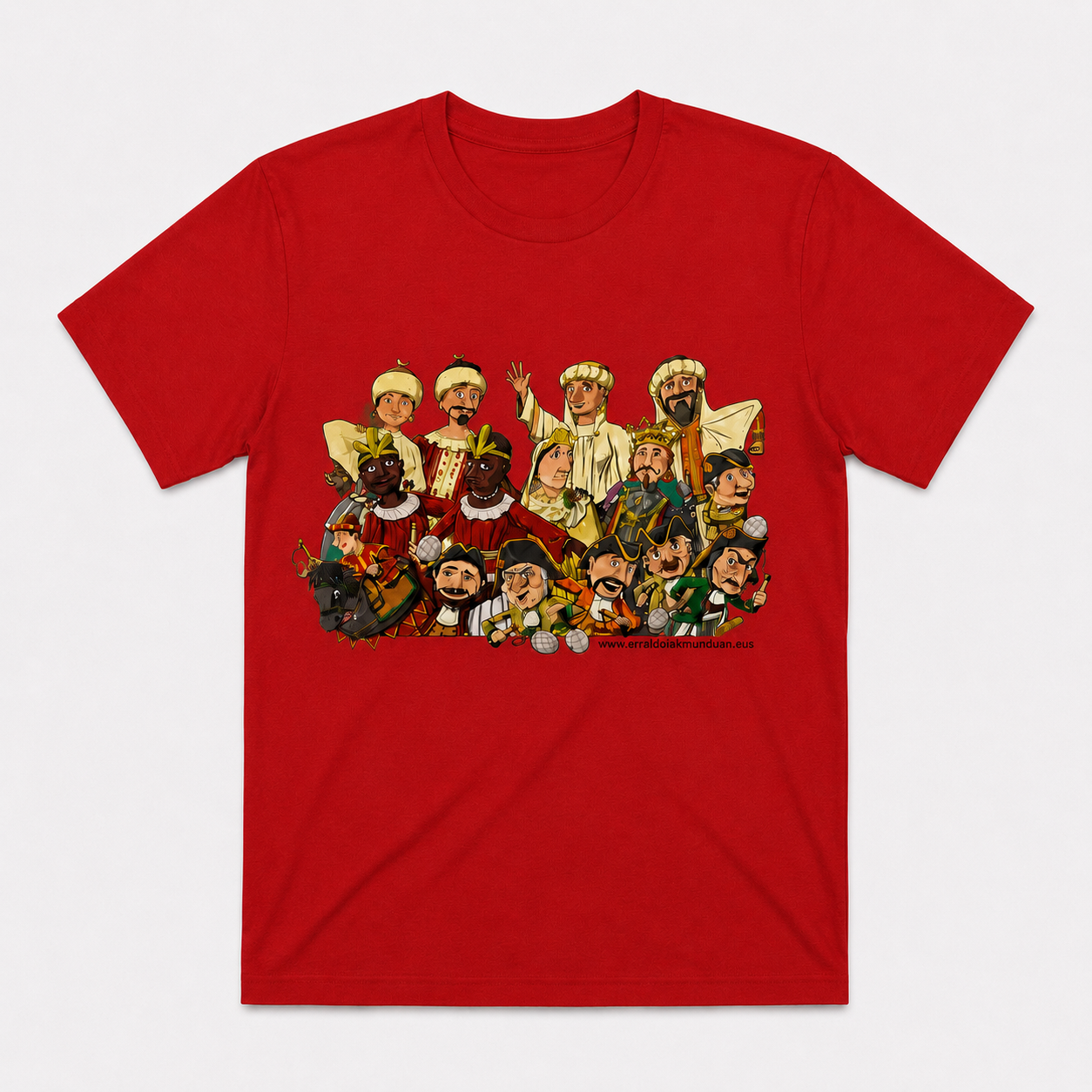 Camiseta infantil “Iruñako buruhandi eta erraldoiak” – Gigantes de Pamplona