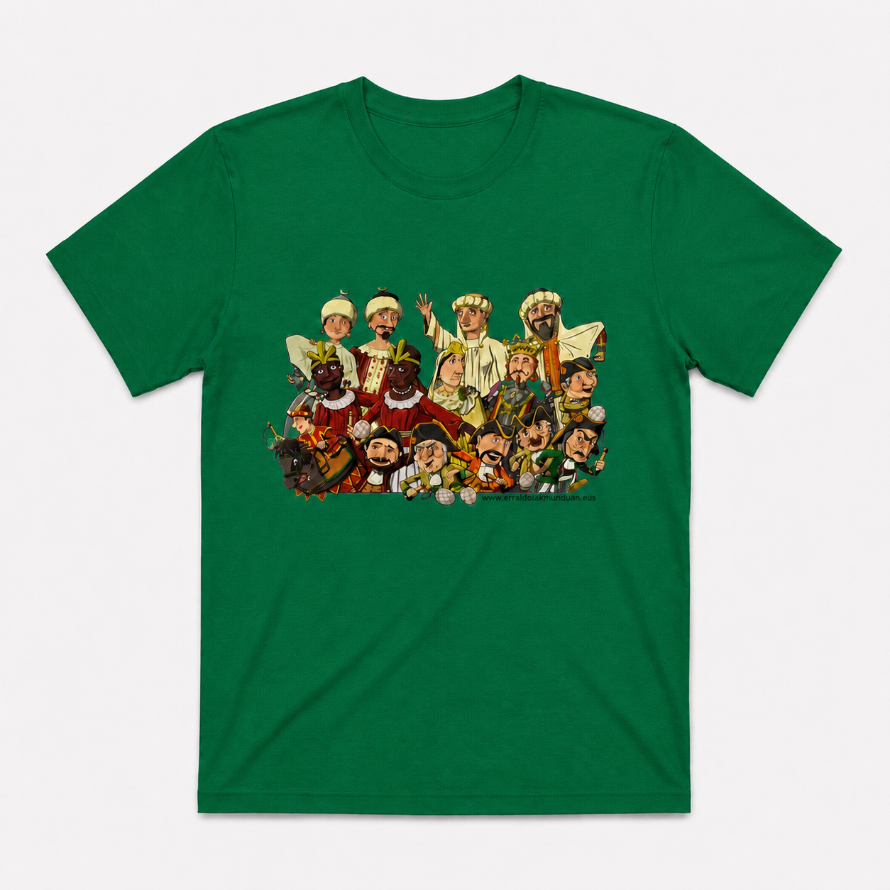 Camiseta infantil “Iruñako buruhandi eta erraldoiak” – Gigantes de Pamplona